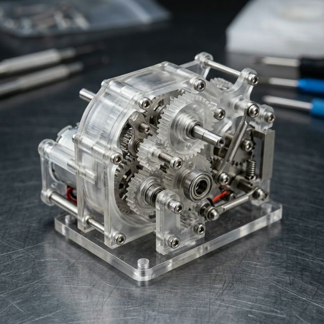 Clear Resin Mechanical Assembly